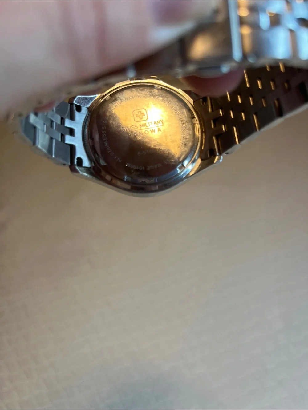 Swiss Military Hanowa Men's Stainless Steel Watch with Red Bezel